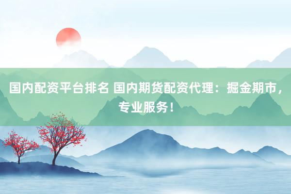 国内配资平台排名 国内期货配资代理：掘金期市，专业服务！